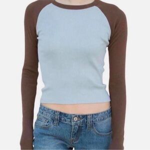 brandy melville long sleeve fitted top